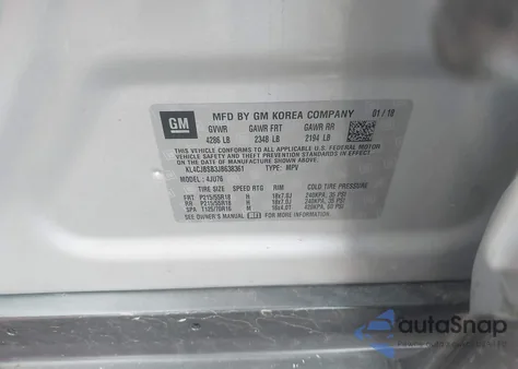 2018 Buick Encore Preferred Ii from USA, damaged, VIN KL4CJBSB3JB638361